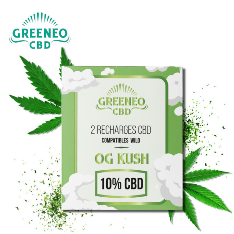 Cartouches Pod Wilo Greeneo CBD OG Kush x 2