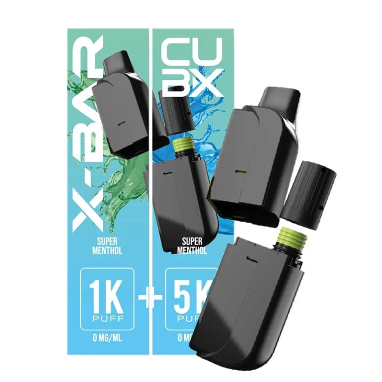 Cartouche pré-remplie CUBX Go X-Bar Super Menthol
